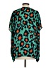 CAbi Animal Print Teal Short Sleeve Blouse Size S - photo 2
