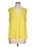 Vince Camuto 100% Polyester Yellow Sleeveless Blouse Size L - photo 1