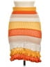 Shein Color Block Orange Casual Skirt Size M - photo 2
