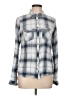 Maurices 100% Rayon Plaid Blue Long Sleeve Button-Down Shirt Size L - photo 1