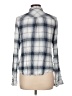 Maurices 100% Rayon Plaid Blue Long Sleeve Button-Down Shirt Size L - photo 2