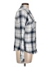Maurices 100% Rayon Plaid Blue Long Sleeve Button-Down Shirt Size L - photo 4