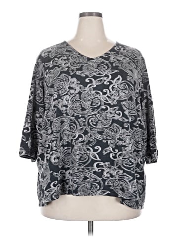 Ulla Popken 3/4 Sleeve T-Shirt (view 1)