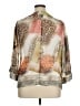 Travelsmith 100% Polyester Brown Ivory 3/4 Sleeve Blouse Size 1X - photo 2