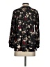 Parker 100% Silk Floral Black Long Sleeve Silk Top Size S (estimated) - photo 2