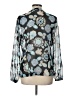 Ann Taylor LOFT 100% Polyester Blue Long Sleeve Blouse Size 10 - photo 2