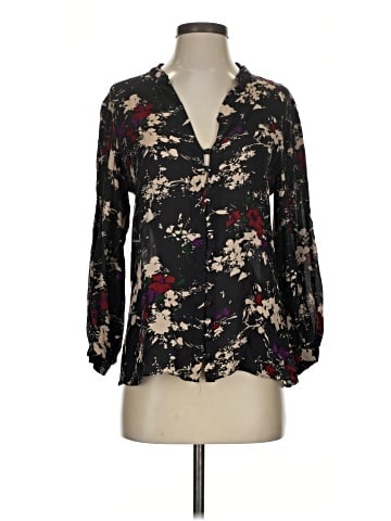 Parker Long Sleeve Silk Top (view 1)