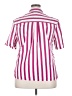 Pykettes 100% Polyester Stripes Pink Short Sleeve Blouse Size 18 - photo 2