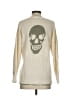 Skull Cashmere Solid Ivory Pullover Sweater Size S - photo 2