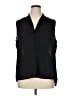 Laundry by Shelli Segal 100% Polyester Black Sleeveless Blouse Size XL - photo 1