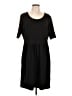 Lands' End Solid Black Casual Dress Size L - photo 1