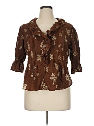 Ultra Pink 3/4 Sleeve Blouse (view 1)