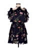 Parker 100% Polyester Floral Blue Cocktail Dress Size M - photo 1