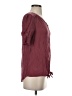 Perseption Burgundy Short Sleeve Henley Size S - photo 4
