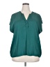 Banana Republic 100% Polyester Teal Short Sleeve Blouse Size XXL - photo 1