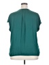 Banana Republic 100% Polyester Teal Short Sleeve Blouse Size XXL - photo 2