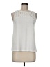 Ann Taylor 100% Polyester White Sleeveless Blouse Size M (petite) - photo 1