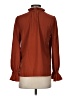 J.Crew 100% Polyester Brown Long Sleeve Blouse Size XS - photo 2