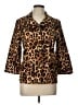 Charter Club Animal Print Brown Blazer Size L - photo 1