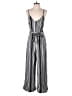 Bridge 100% Polyester Stripes Gray Jumpsuit Size S - photo 1