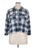 Eden & Olivia 100% Polyester Plaid Blue 3/4 Sleeve Blouse Size XL - photo 1