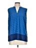 Tommy Hilfiger 100% Polyester Blue Sleeveless Blouse Size L - photo 1
