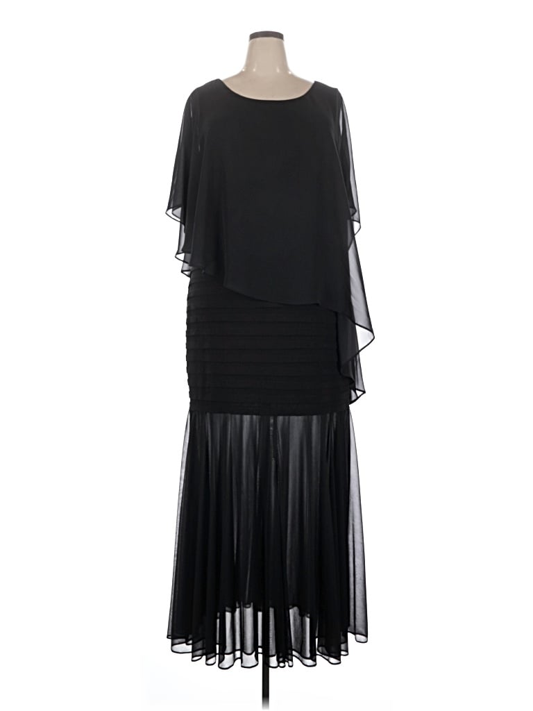 Pre-owned Betsy & Adam Cocktail Dress In Black