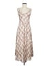 Vince. 100% Polyester Argyle Plaid Gold Tan Casual Dress Size M - photo 1