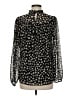 Ann Taylor LOFT 100% Polyester Black Long Sleeve Blouse Size M - photo 2