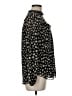 Ann Taylor LOFT 100% Polyester Black Long Sleeve Blouse Size M - photo 4