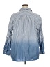 Lands' End 100% Cotton Stripes Blue Long Sleeve Button-Down Shirt Size 2X - photo 2