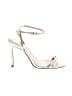 Schutz 100% Leather Metallic Ivory Sandals Size 7 1/2 - photo 1