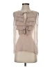 BCBGMAXAZRIA Tan Sleeveless Blouse Size S - photo 1