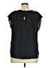 Lauren Conrad 100% Polyester Black Short Sleeve Blouse Size XL - photo 2