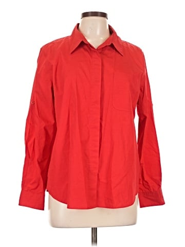 Basic Editions Long Sleeve Button-Down Shirt (view 1)