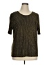Impressions Metallic Brown Short Sleeve Top Size XL (estimated) - photo 1