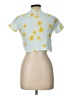 Chaser 100% Cotton Yellow Short Sleeve Blouse Size 10 (tall) - photo 2