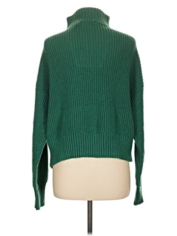 Aqua Turtleneck Sweater (view 2)