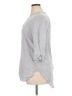 Joan Vass 100% Rayon Gray 3/4 Sleeve Button-Down Shirt Size XL - photo 5
