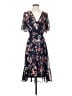 Calvin Klein 100% Polyester Floral Blue Cocktail Dress Size 4 - photo 1