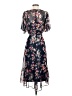 Calvin Klein 100% Polyester Floral Blue Cocktail Dress Size 4 - photo 2
