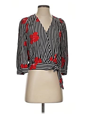 Madewell Wrap Top in Candied Orchids (view 1)