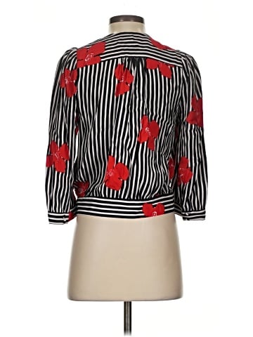 Madewell Wrap Top in Candied Orchids (view 2)