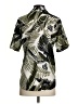 Topshop 100% Polyester Tropical Green Short Sleeve Blouse Size 4 - photo 2