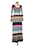 Splendid Stripes Gray Casual Dress Size L - photo 1