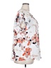 Zac & Rachel 100% Polyester Floral White Short Sleeve Blouse Size 2X - photo 4