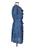 Lil 100% Silk Polka Dots Blue Casual Dress Size 6 - photo 4
