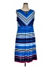 Talbots Stripes Blue Casual Dress Size XL - photo 1