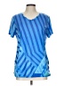 Coldwater Creek 100% Polyester Blue Short Sleeve Top Size L - photo 1
