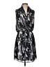 Parker 100% Polyester Print Gray Casual Dress Size S - photo 1